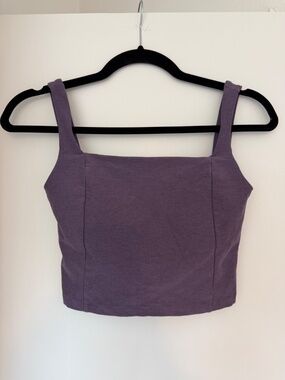 Beyond Yoga Spacedye Impress Cropped Tank Purple Haze Heather XS